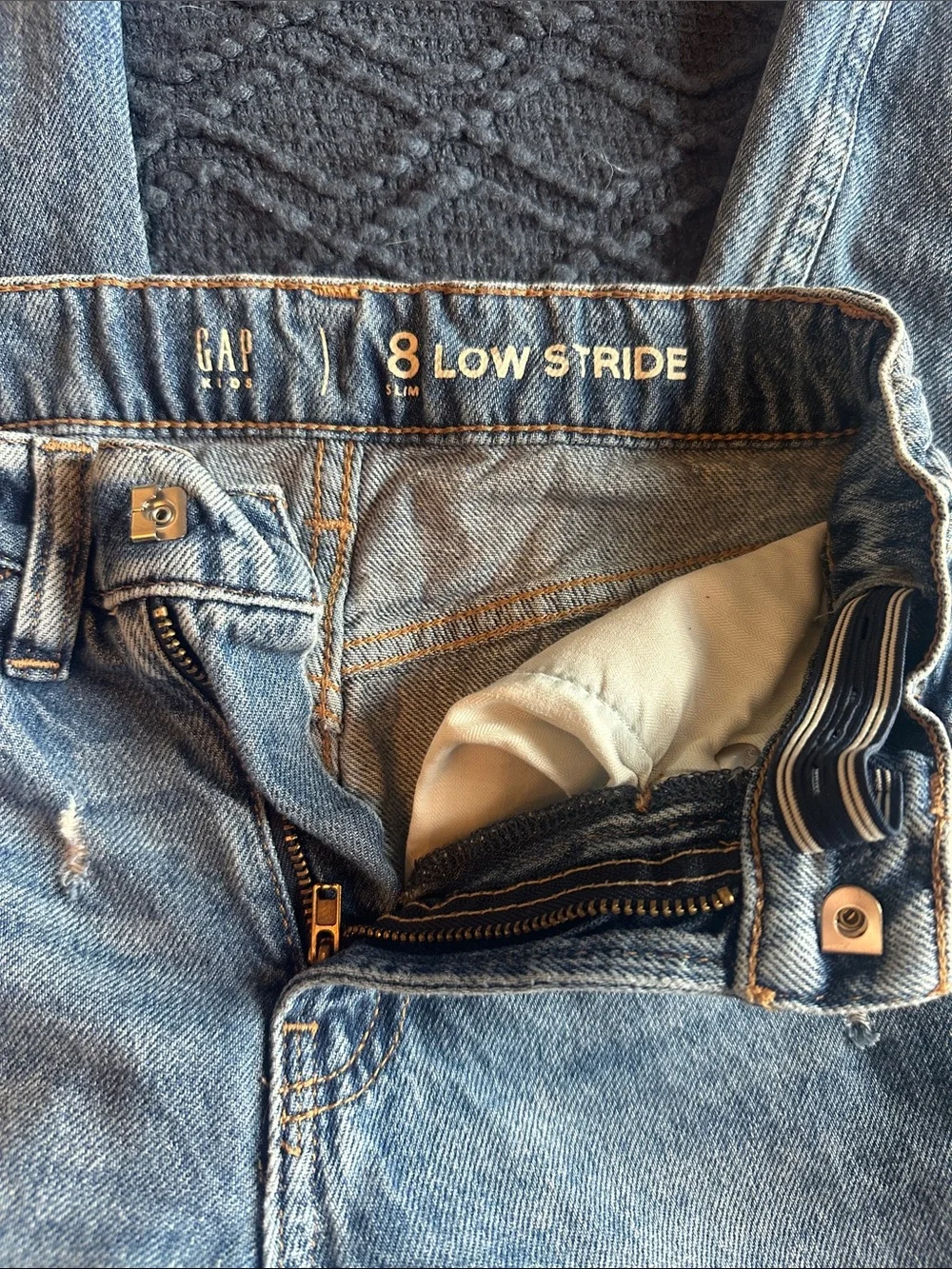 Gap Kids Girl’s Slim Low Stride wide leg jeans